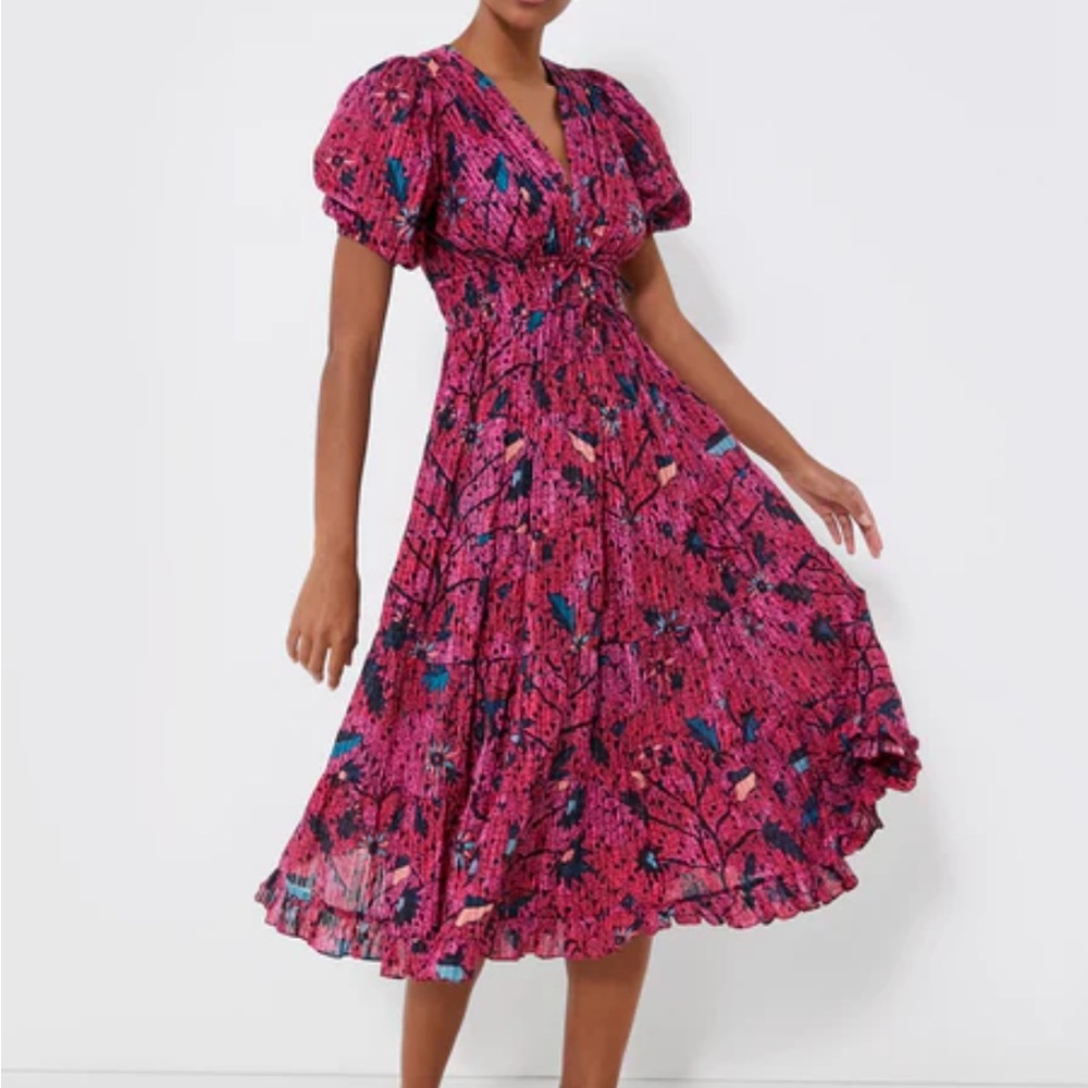 Ulla Johnson Elegant Pink Floral Dress